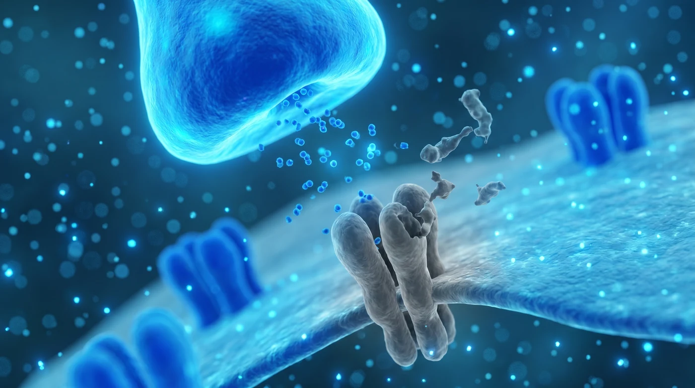 Microscopic visualization of nicotinic acetylcholine receptors releasing nicotine molecules